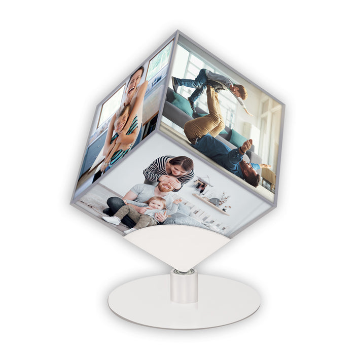 Foto cubo rotante in acrilico "Steven" (6x8,5x8,5) - Art. EWA13