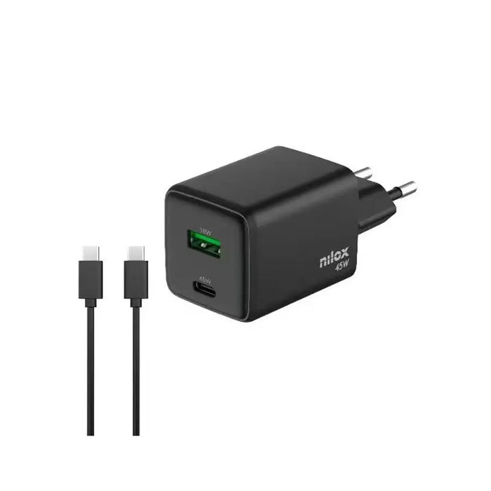 nilox-caricatore-gan-45w-2-porte-cavo-usb-c