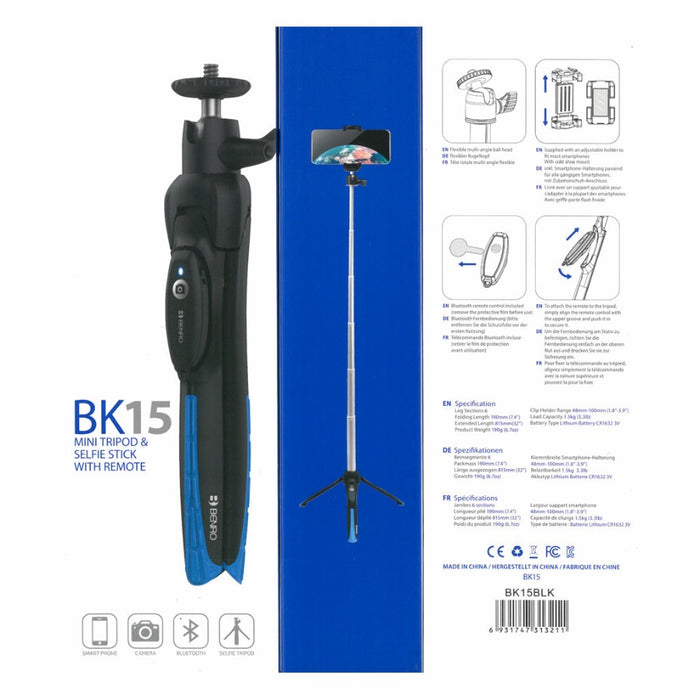 Benro Mini Treppiedi 3 in 1 + selfie stick (BK-15)