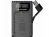 Nitecore UCN1 caricabatterie doppio LCD per Canon (LP-E6/LP-E6N/LP-E8)