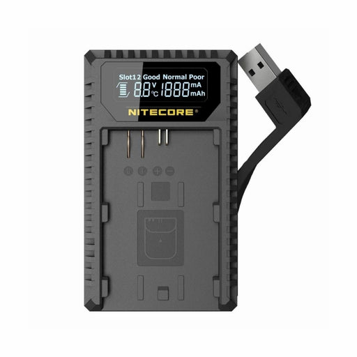Nitecore UCN1 caricabatterie doppio LCD per Canon (LP-E6/LP-E6N/LP-E8)