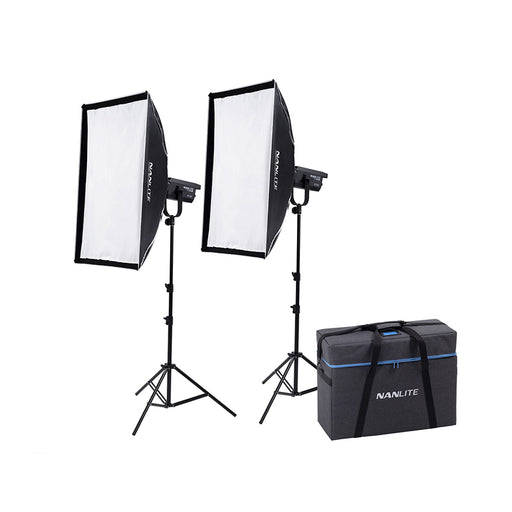 Nanlite FS-150B Kit con 2 Stativi + 2 Led + 1 Borsa kit aperto