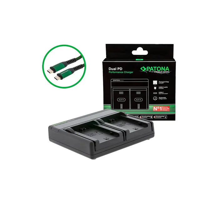 Patona Caricabatteria Premium Dual PD