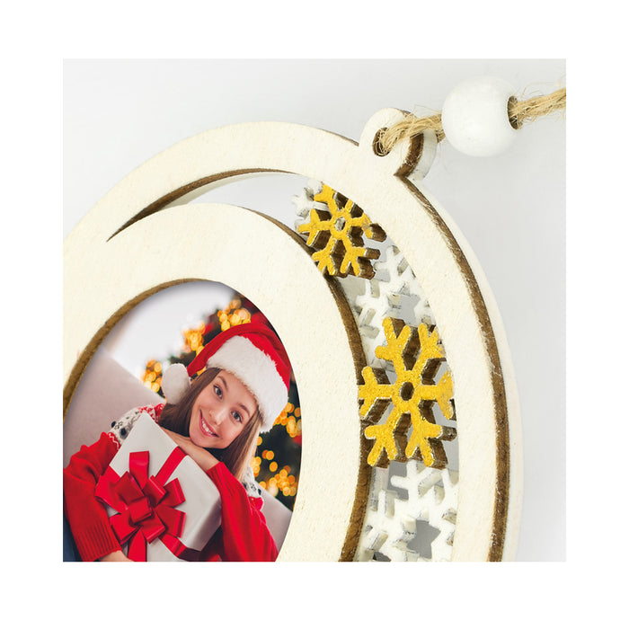 Decorazione natalizia in legno "Kivik Natural" (6x6) - Art. LK32N