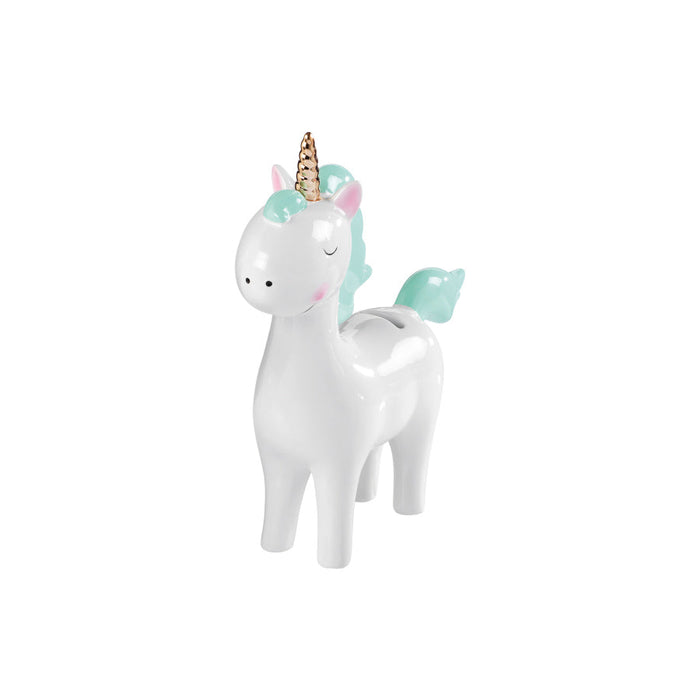 Mascagni salvadanaio in ceramica colorata celeste/rosa - Art. A866