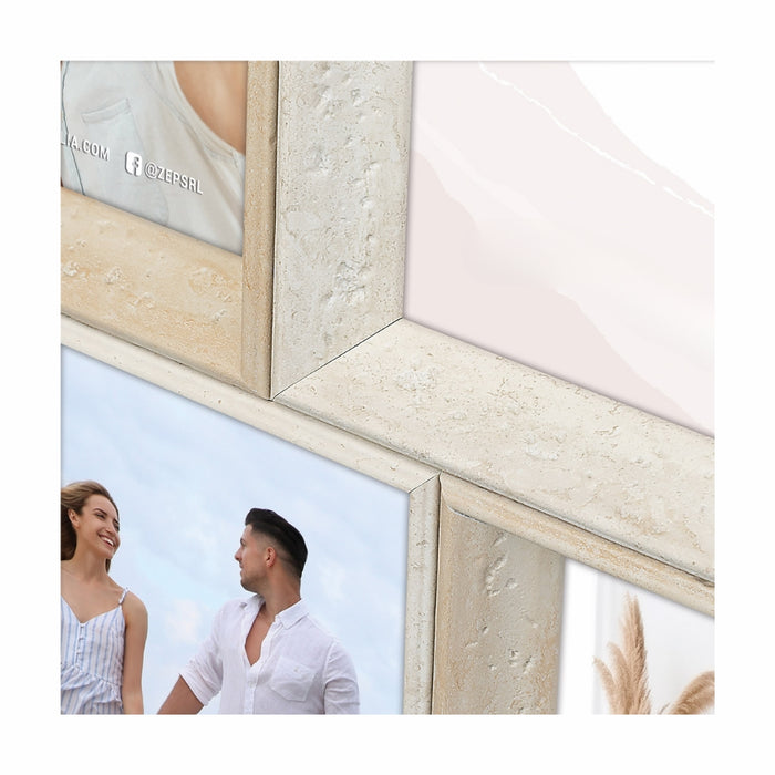 Cornice multipla in legno "Nizza 5Q" (5x10x15) - Art. DC150 dettaglio