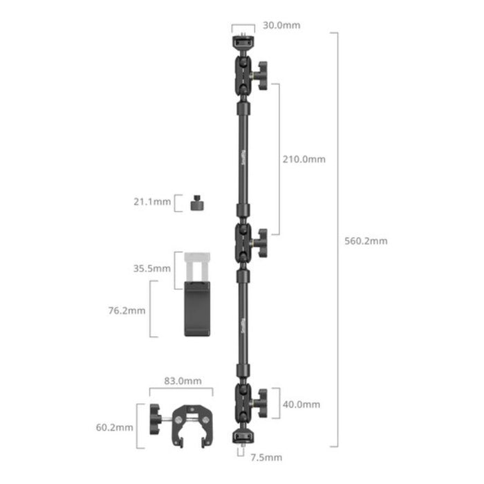 SmallRig Desktop Shooting Magic Arm with Crab Clamp Kit - Art. 4766 dimensioni