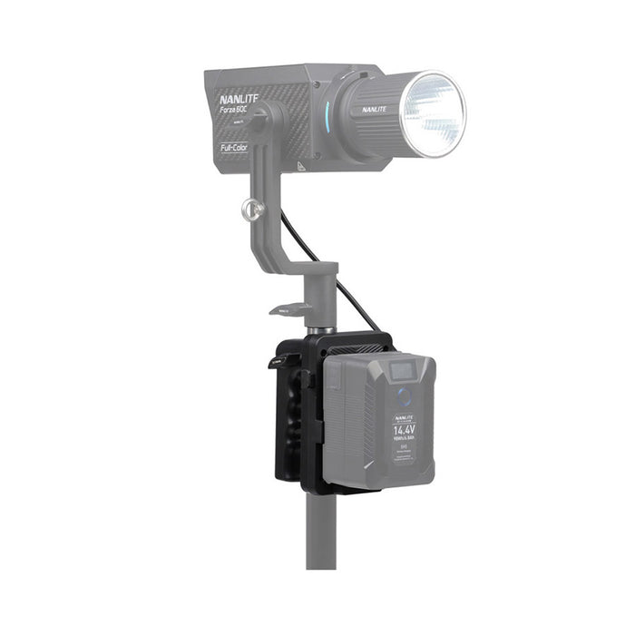 batteria-nanlite-bt-bg-xlr4II-montato