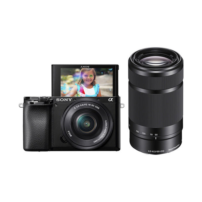 Sony a6100 (Black) + 16-50mm F3.5-5.6 PZ OSS + 55-210mm F4.5-6.3 - Garanzia Sony Italia