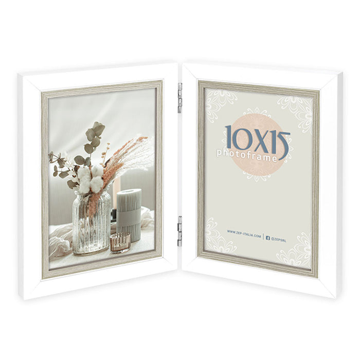 Cornice multipla in legno "Sion 2Q" (2x10x15)/(2x13x18) - Art. CD786/CD787