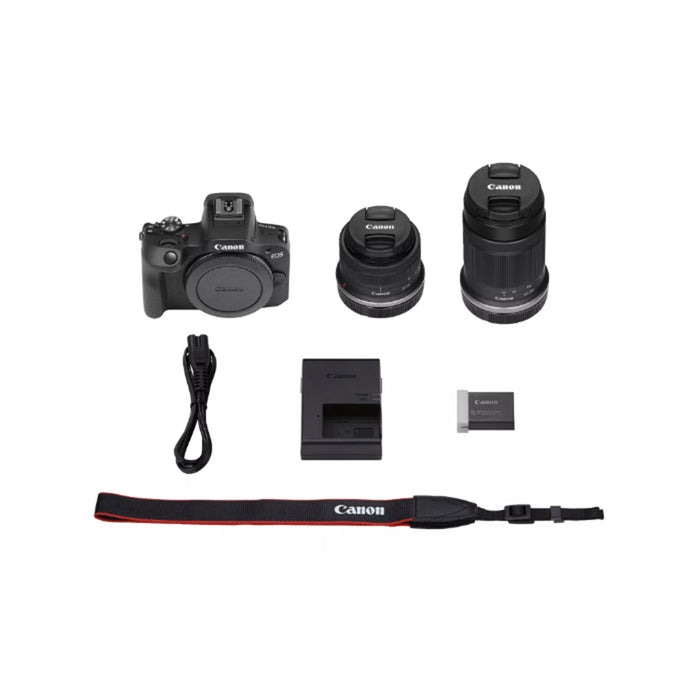 Canon EOS R100 + obiettivi RF-S 18-45mm IS STM + RF-S 55-210mm IS STM - Garanzia Canon Italia