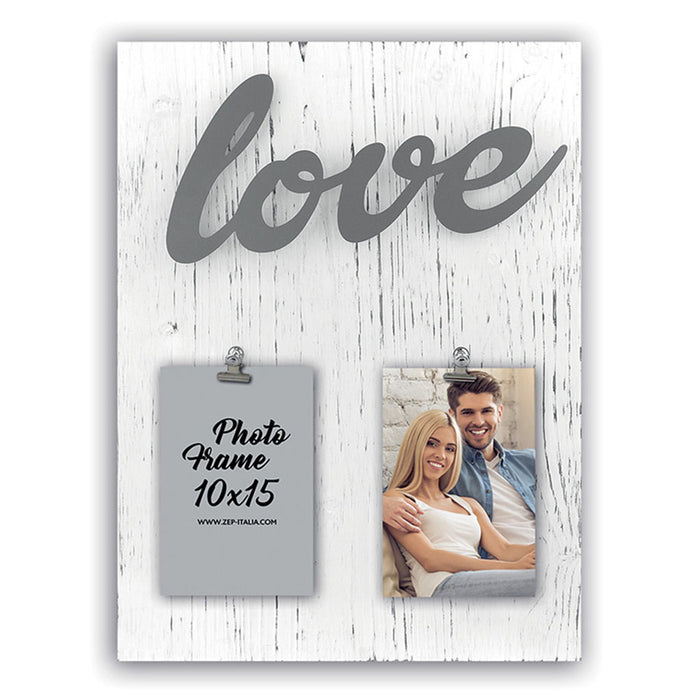 Cornice multipla in legno con clip portafoto "Selena" (10x15) - Art. LC30S