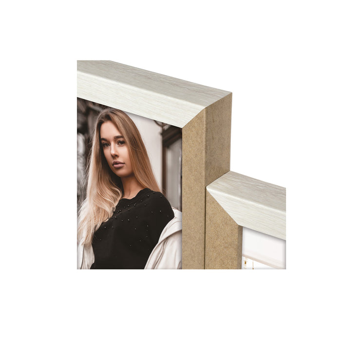 Cornice multipla in legno "Vercelli (White)" (4x10x15) - Art. DN496W