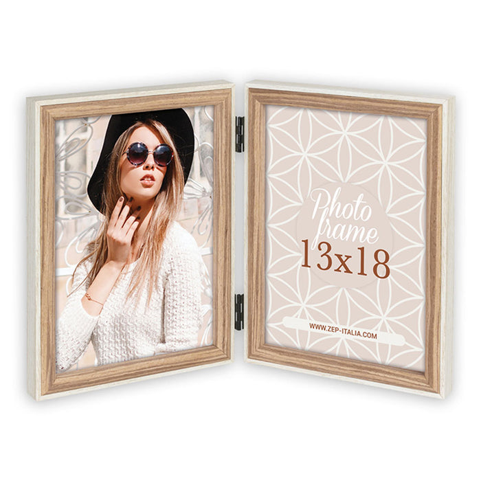 Cornice multipla in legno "Kriss 2Q" (2x13x18) - Art. EK2257