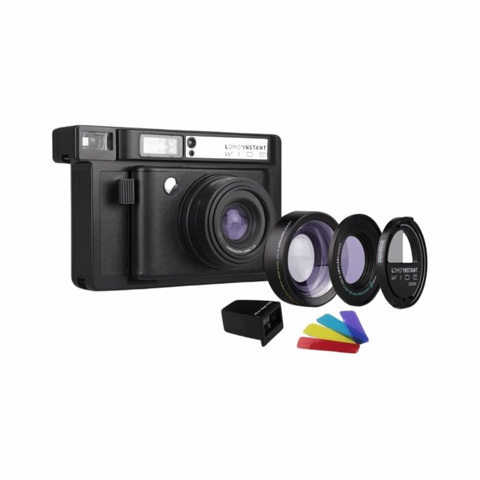 Lomo Instant Wide Black + Kit Lenti