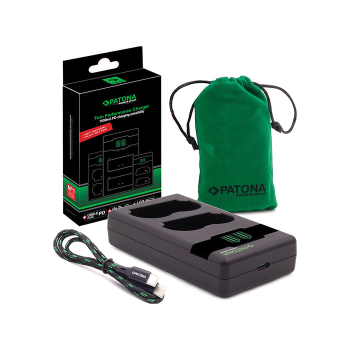 Patona Caricabatterie Premium Twin Performance PD Nikon EN-EL15 (161965)