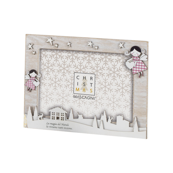 Portafoto in legno con decorazioni natalizie (13x18) - Art. C1719