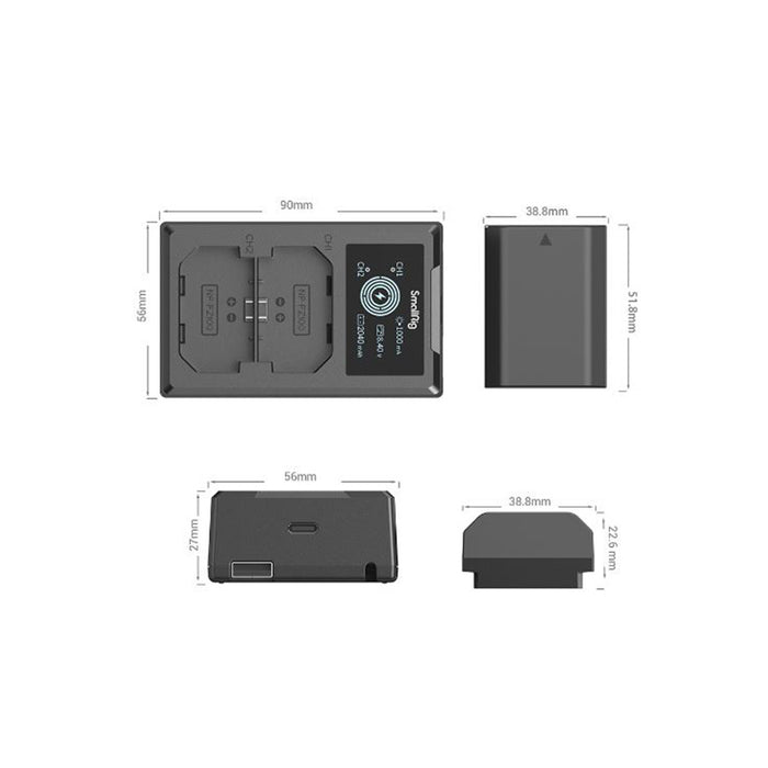 SmallRig NP-FZ100 Camera Battery and Charger Kit - Art. 3824B