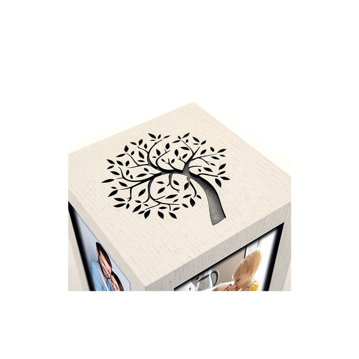 Cubo portafoto rotante in legno "Norman Big" (4x10x15) - Art. GLG15