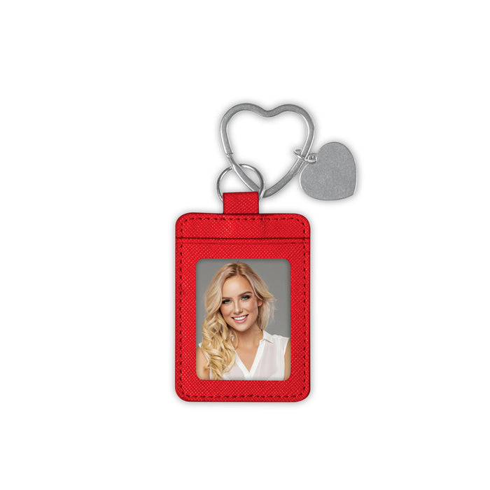 Portachiavi con foto in similpelle (3,5x4,7) - Art. AE1H