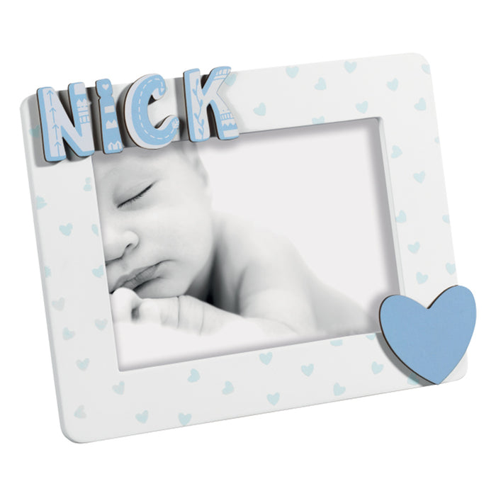 Mascagni cornice in MDF con lettere (13X18) - Art. A1547 (Celeste)