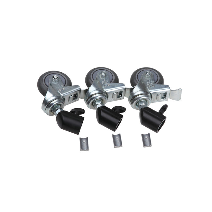Meking 3 ruote frenate per stativo (22/25mm) - Art. MKN11036