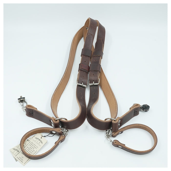 Leather Camera Bag tracolla Pistolero Deluxe - (Testa di moro)