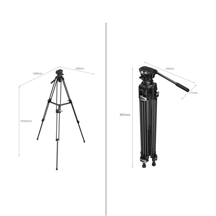 Smallrig Treppiede con testa fluida - Art. 3751