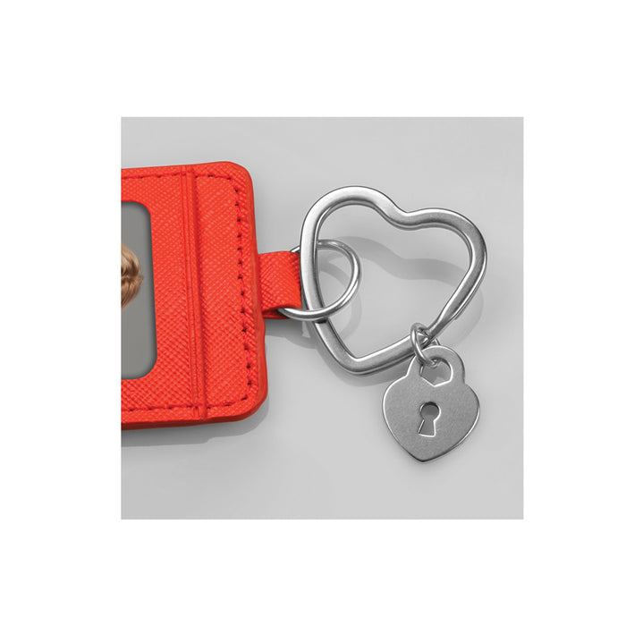 Portachiavi in similpelle "Red Heart" (3,5x4,8) - Art. AE2H